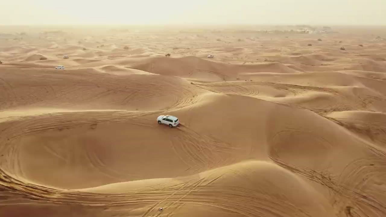 The Dubai desert at golden hour