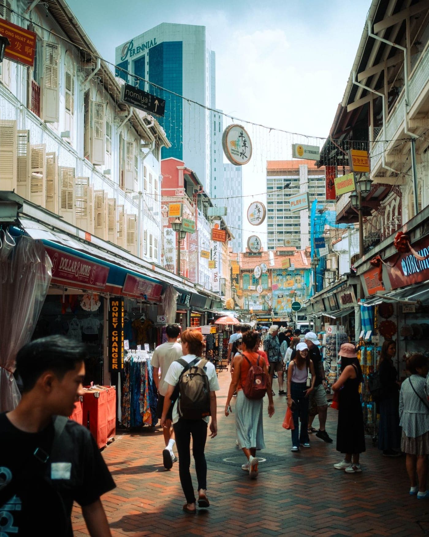 A street market in Chinatown, Singapore