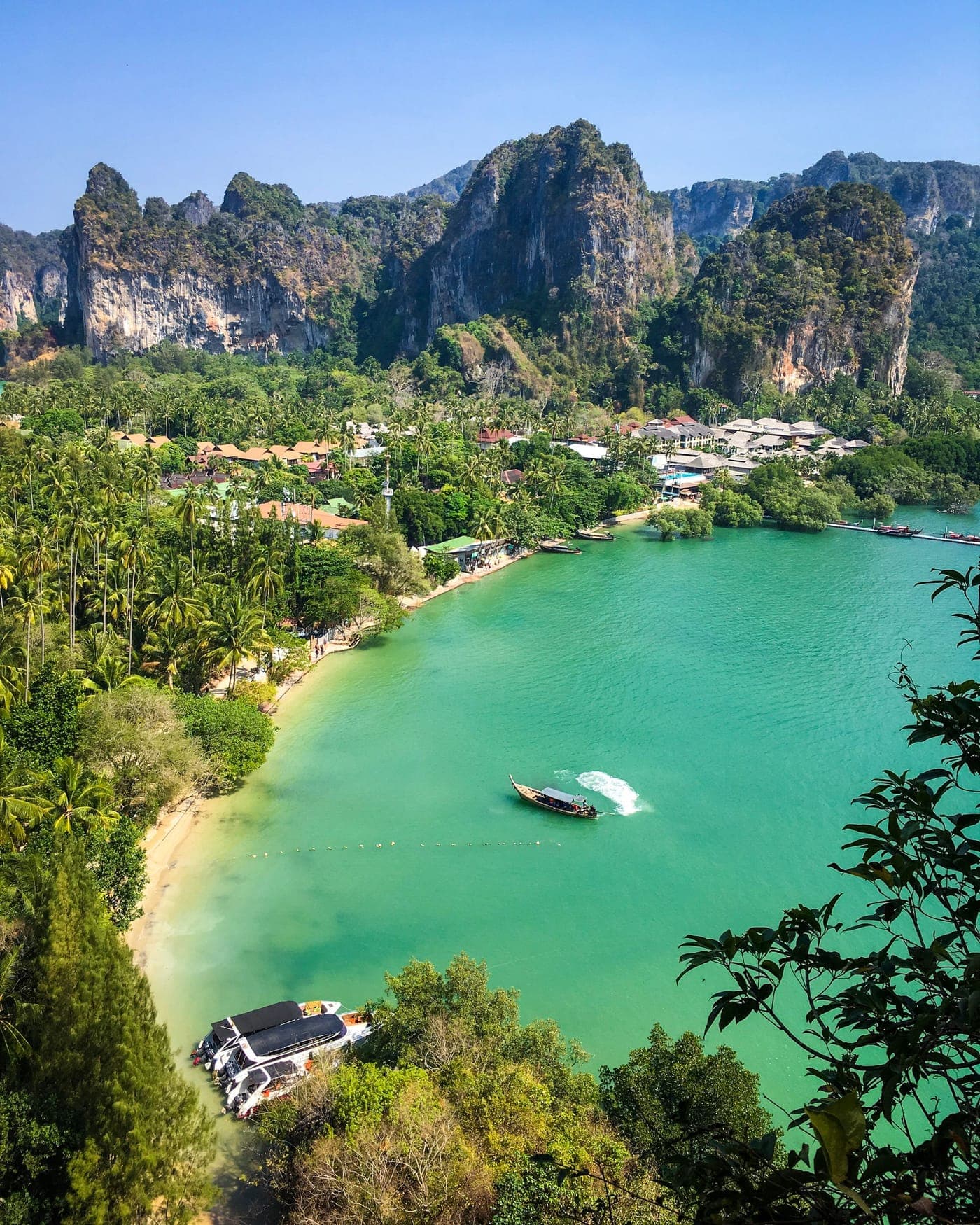The beach and cliffs at Railay, Krabi